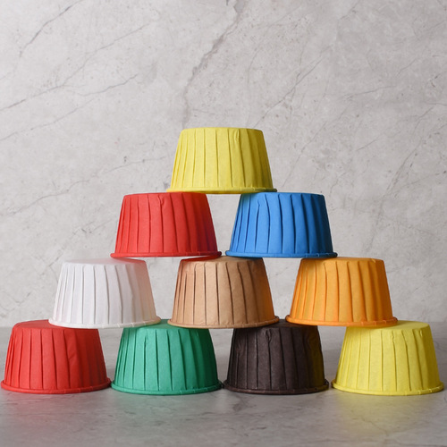 Baking curled paper cup disposable oil-proof paper cup steamed cake packaging high temperature resistant baked muffin muffin large 5039
