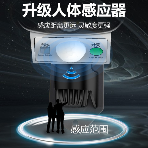 Simulation surveillance fake camera solar human body induction street light strong light LED remote control outdoor waterproof garden light