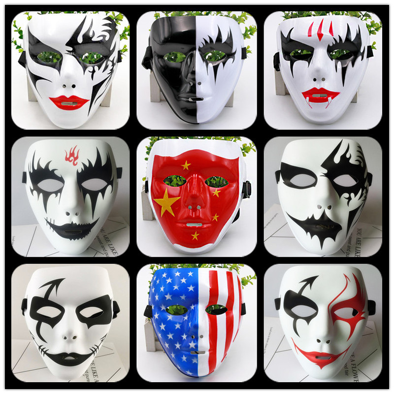 Ghost step dance white Mask ghost dance hand-painted Mask hip-hop bar performance ball Mask Mask dancer