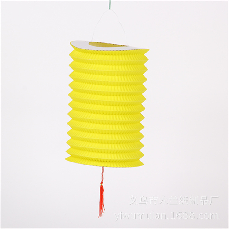 厂家批发 中秋元旦手提素色风琴式灯笼 商场幼儿园DIY装饰灯笼