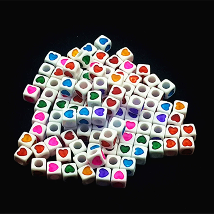 Акриловая детская бисерная bracelet, квадратные бусины с буквами, аксессуар, аксессуары, английский