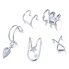 Ear clips, set, metal earrings, European style, suitable for import, no pierced ears, simple and elegant design