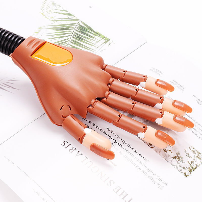 Especial transfronterizo para la práctica conjunta de uñas mano artificial flexible modelo móvil mano artificial con soporte obtener 1 paquete pieza de uñas