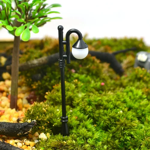 [Металлический твердый уличный фонарь] без страха изгиба, без падения краски, дизайн модели микро-ландшафта, материал, моделирование мха