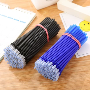 Erasable Rollerball Pen Refills, 13 cm Plastic Core, Pack 100, Blue or Black