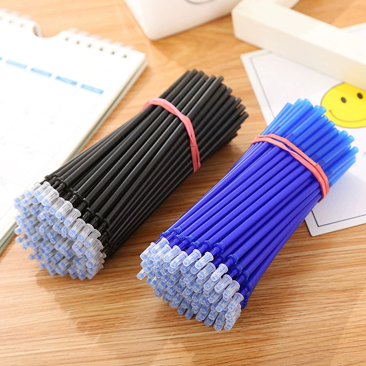 Erasable Rollerball Pen Refills, 13 cm Plastic Core, Pack 100, Blue or Black