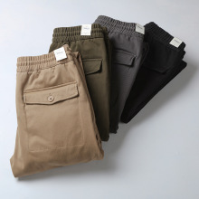 JOHNNYCHRIS 113加绒摇粒绒纯棉束脚裤洗水休闲工装裤潮牌男士裤