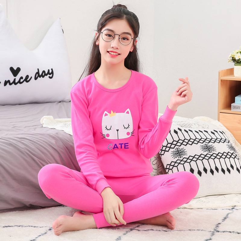 Ropa interior para niños ropa de otoño pantalones largos nuevos niños medianos y grandes ropa interior térmica bebé pijamas traje de desgaste para el hogar