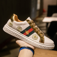 欧洲站时尚春夏男士休闲板鞋英伦小蜜蜂型男走秀运动鞋透气男鞋子