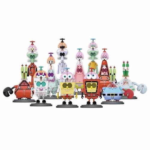 Chaosheng genuine SpongeBob SquarePants blind box spinning brain series toy dolls hand-made educational ornaments full set of gashapon