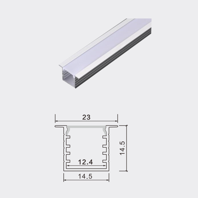 LED estante luz lamina empotrada tira de luz de ranura de aluminio tira de luz 12V Luz lineal para escaparate estante de luz