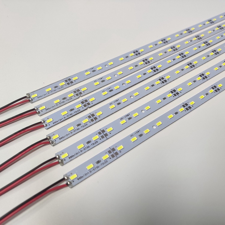 LED estante luz lamina empotrada tira de luz de ranura de aluminio tira de luz 12V Luz lineal para escaparate estante de luz