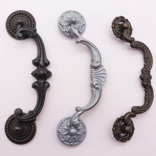 Zhufa ZUFFA zinc alloy handle double hole handle furniture hardware drawer cabinet door American antique cabinet handle