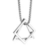 Triangle, necklace hip-hop style, pendant suitable for men and women for beloved, Korean style, simple and elegant design, internet celebrity