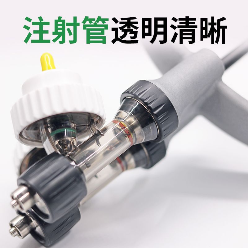 Gu 2ml aguja doble jeringa continua veterinaria Hanfu vacuna jeringa cerdo, ganado, ovejas y pollo jeringa