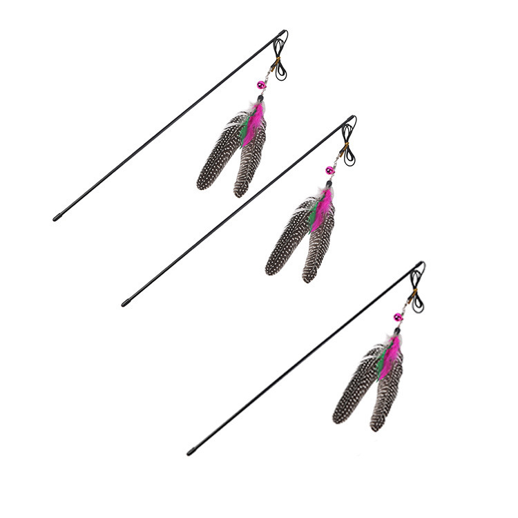 Gato divertido palo puro natural perla pluma pájaro grande gato divertido palo pájaro volador gato ama jugando loco pluma gato juguete