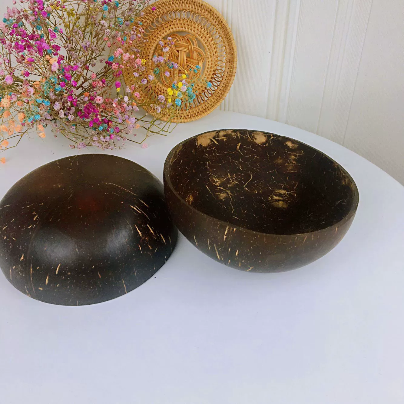 Кокосовая чаша из кокосовой скорлупы для столовых приборов рисовая чаша фрукты мороженое десерт креативная декоративная чаша кокосовая скорлупа декоративная чаша