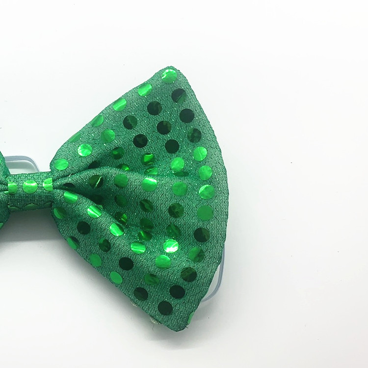 Fábrica en stock del Día Nacional irlandés, corbata verde de trébol, fiesta de fiesta, gran corbata de corbata
