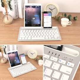 跨境专供键盘批发双通道蓝牙键盘电脑连接通用keyboard手机键盘