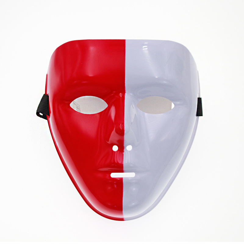 Máscara de baile fantasma pintado hombres y mujeres cara completa oro plata color sólido hip hop máscara cara dorada máscara de Halloween