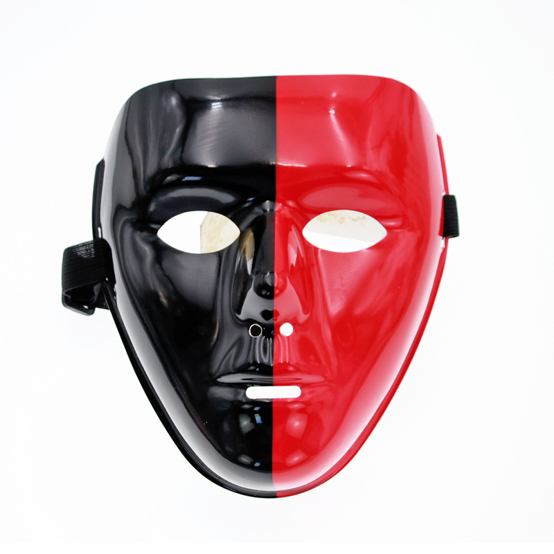 Máscara de baile fantasma pintado hombres y mujeres cara completa oro plata color sólido hip hop máscara cara dorada máscara de Halloween