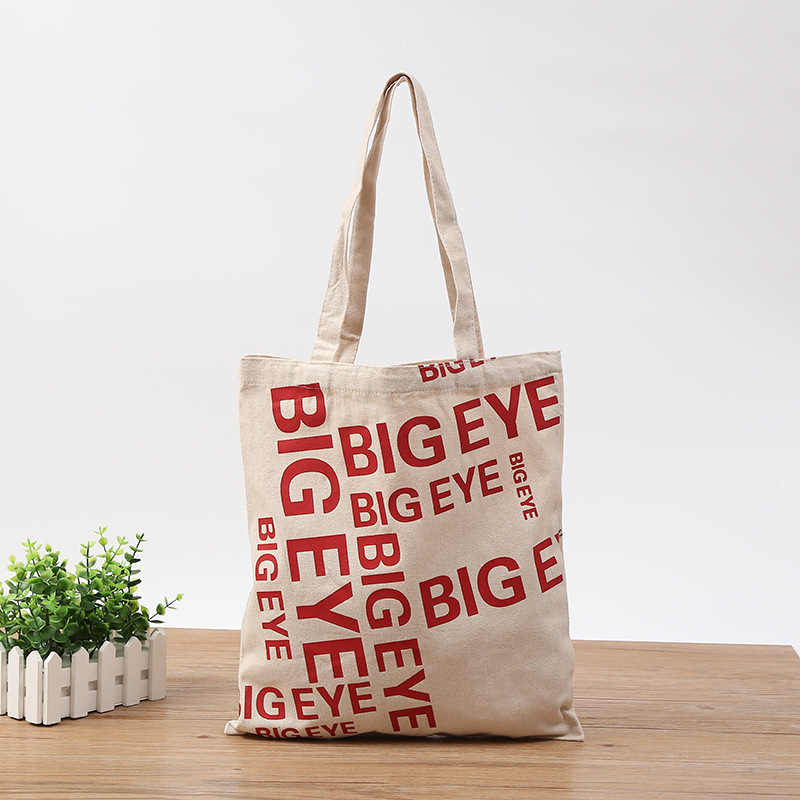 厂家定 制广告手提帆布袋 印花空白棉布袋 学生购物背包袋定logo