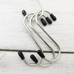 S-shaped hook Multi-functional stainless steel traceless hook/Portable hook/Metal hook 4-pack