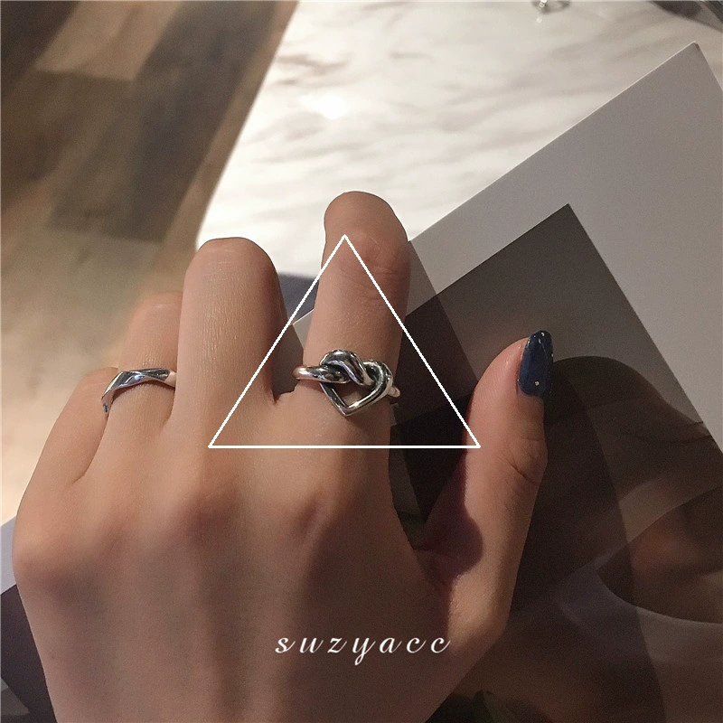 Ring (Small Design) Adjustable, 925 Silver, Simple Elegant Minimal