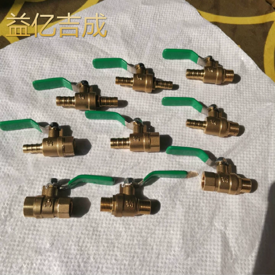 Прямые поставки с завода, утолщенный и термостойкий малый шаровой кран 1/4 с двойными внутренними и наружными резьбовыми соединениями, 500 шт./упаковка, в наличии, полнопроходной.