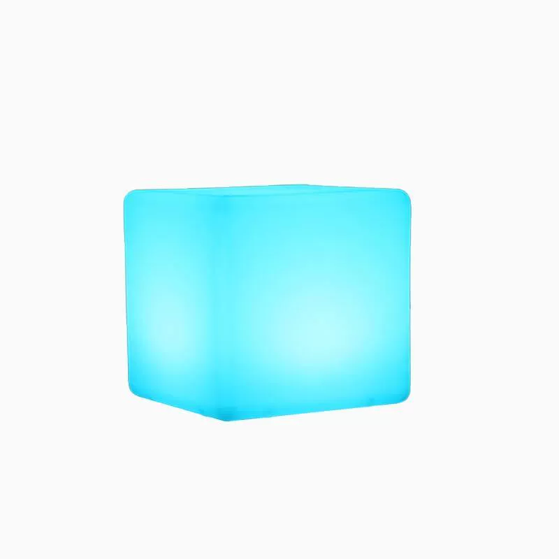 LED световой куб цветной квадратный стул вилла живописный лужайка ландшафт свет на улице ночь декоративный свет