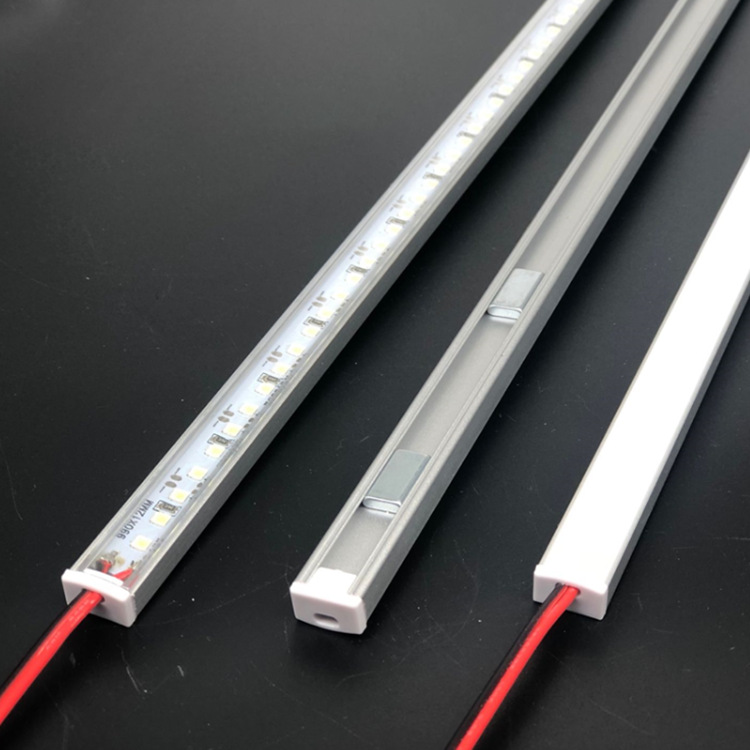 LED estante luz lamina empotrada tira de luz de ranura de aluminio tira de luz 12V Luz lineal para escaparate estante de luz