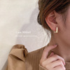 Fashionable trend silver needle, design small earrings, silver 925 sample, simple and elegant design, Japanese and Korean