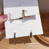 Fashionable trend silver needle, design small earrings, silver 925 sample, simple and elegant design, Japanese and Korean