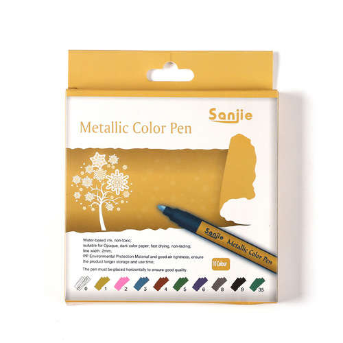 Tri-Jet Colored Metal Color Markers, Paint Notes No. Pen, Large Metal Markers, Water-Based Color Markers