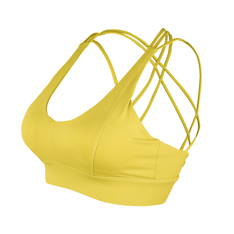 Ningbo Yuancheng Europa y Estados Unidos ropa interior deportiva de secado rápido desnudo para mujeres ropa de yoga para correr chaleco sexy a prueba de golpes con hebilla