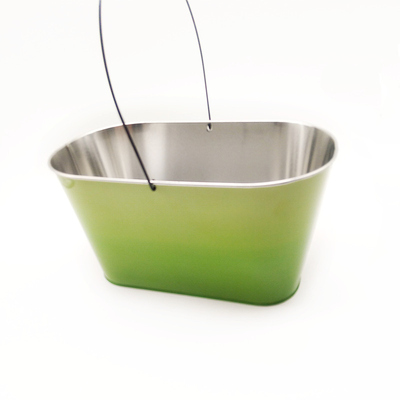 盆裁花铁桶食品创意新款马口铁包装金属桶 带提手巧克力爆米花桶