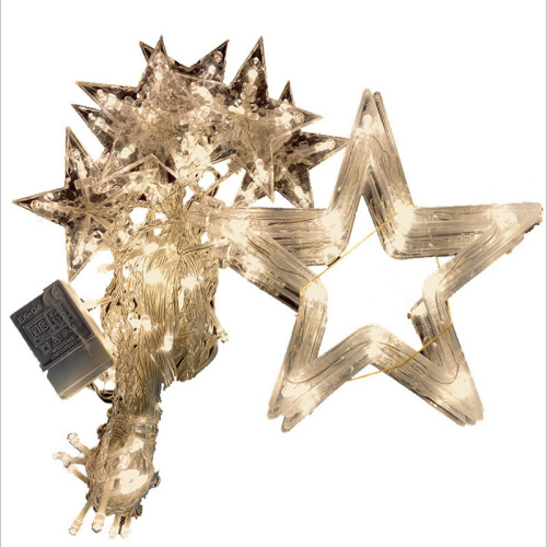 LED curtain lights festival ins lights five-pointed star lights internet celebrity room interior window decoration flash light string