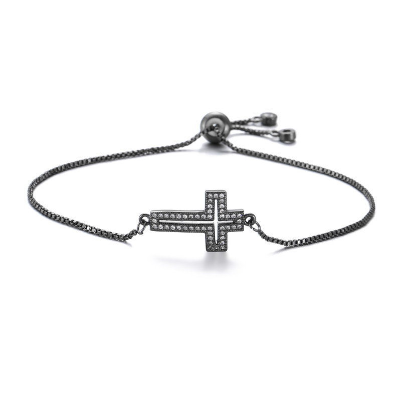 Geometric Hollow Design Gold Plated Adjustable Charm Bracelet_voghion.com