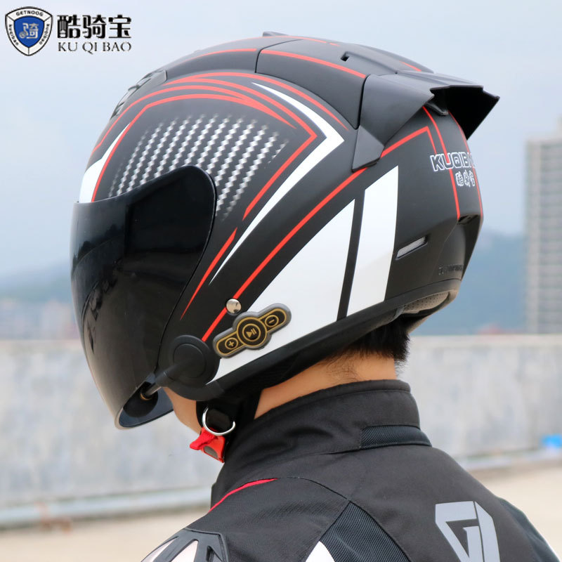 Coolqibao electric motorcycle smart Bluetooth helmet Four-season motorcycle sun protection half helmet cross-border