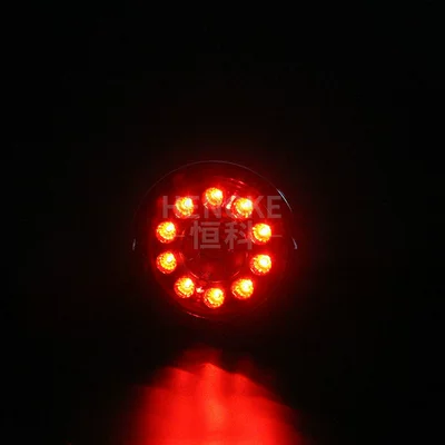 AliExpress Amazon 19LED taillight independent station plastic taillight YD-19-type electroplating ring two-color round light (Tail light) - redyellow-10-30v-wide-pressure-price-is-subject-to-customer-service-quotation