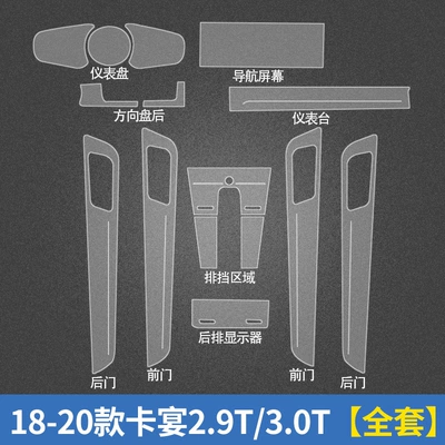 Porsche interior film 10-20 718 – Automotive Film - invisible-transparent-18-20-cayenne-29t-30t-full-set