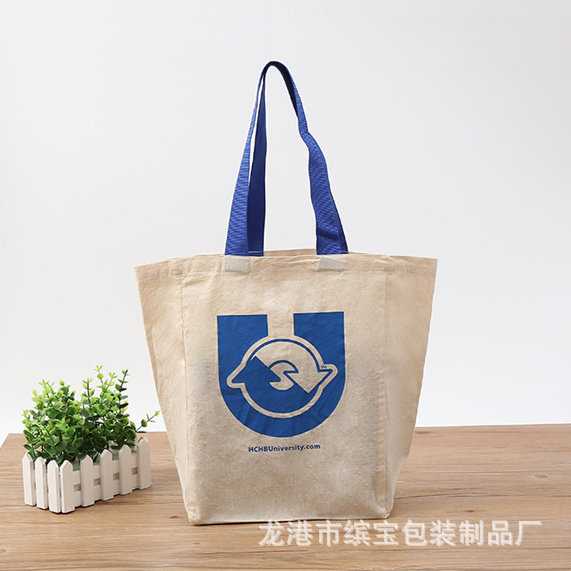 广告宣传帆布袋定 做logo印花棉布袋定 制空白帆布袋 手提购物袋