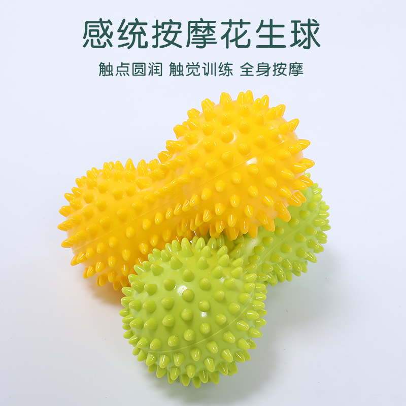 Suministro directo de fábrica erizo masaje Bola de maní bola fascial relajante músculo fitness bola rehabilitación entrenamiento bola PVC Thorn bola