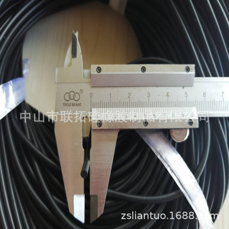 黑色硅胶圆条实心防水橡胶条耐高温线径2.0/2.5/3.0/4.0mmO型密封