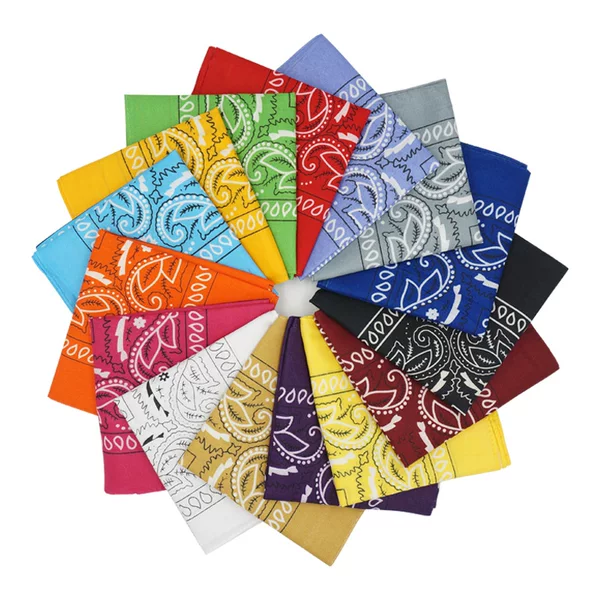 Factory direct supply magic outdoor sports Square spot wholesale polyester cashew flower riding mask paisley scarf