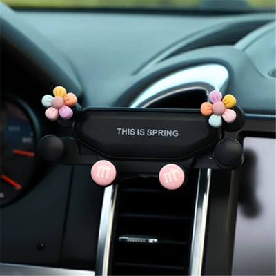retractable mobile phone holder, Car phone holder - five-petal-flower