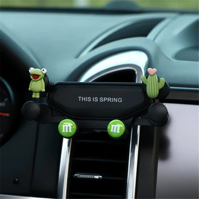 Car phone holder – mobile phone holder - green-frog-green-cactus