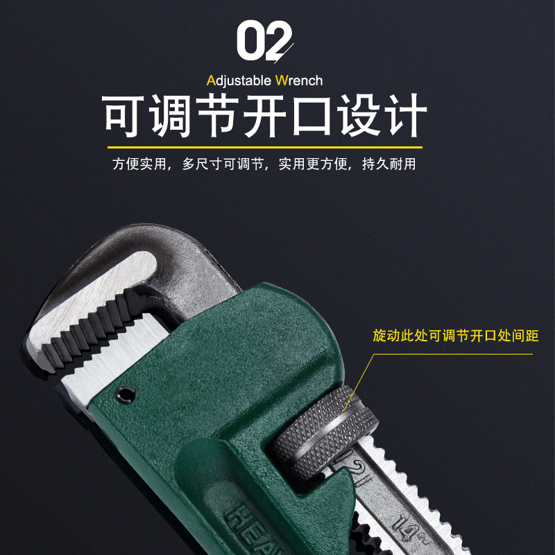 Fabricante mono abrazadera de tubo llave de tubo de plástico pesado americano image 4