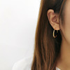 Brand glossy universal earrings, Korean style, simple and elegant design