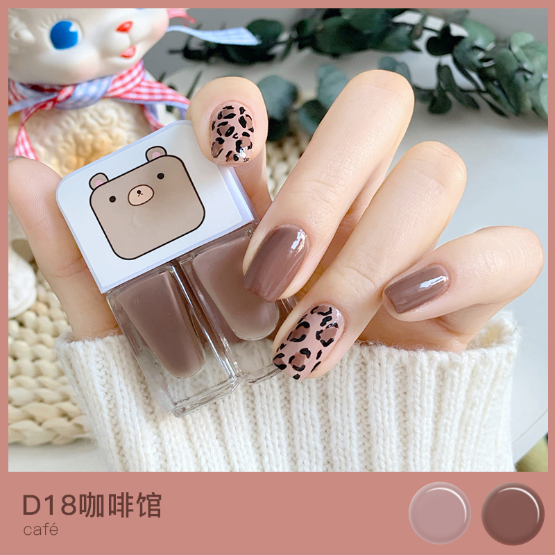 Kit de esmalte de uñas gemelo mate y brillo ，Acabado brillante ，esmalte de uñas